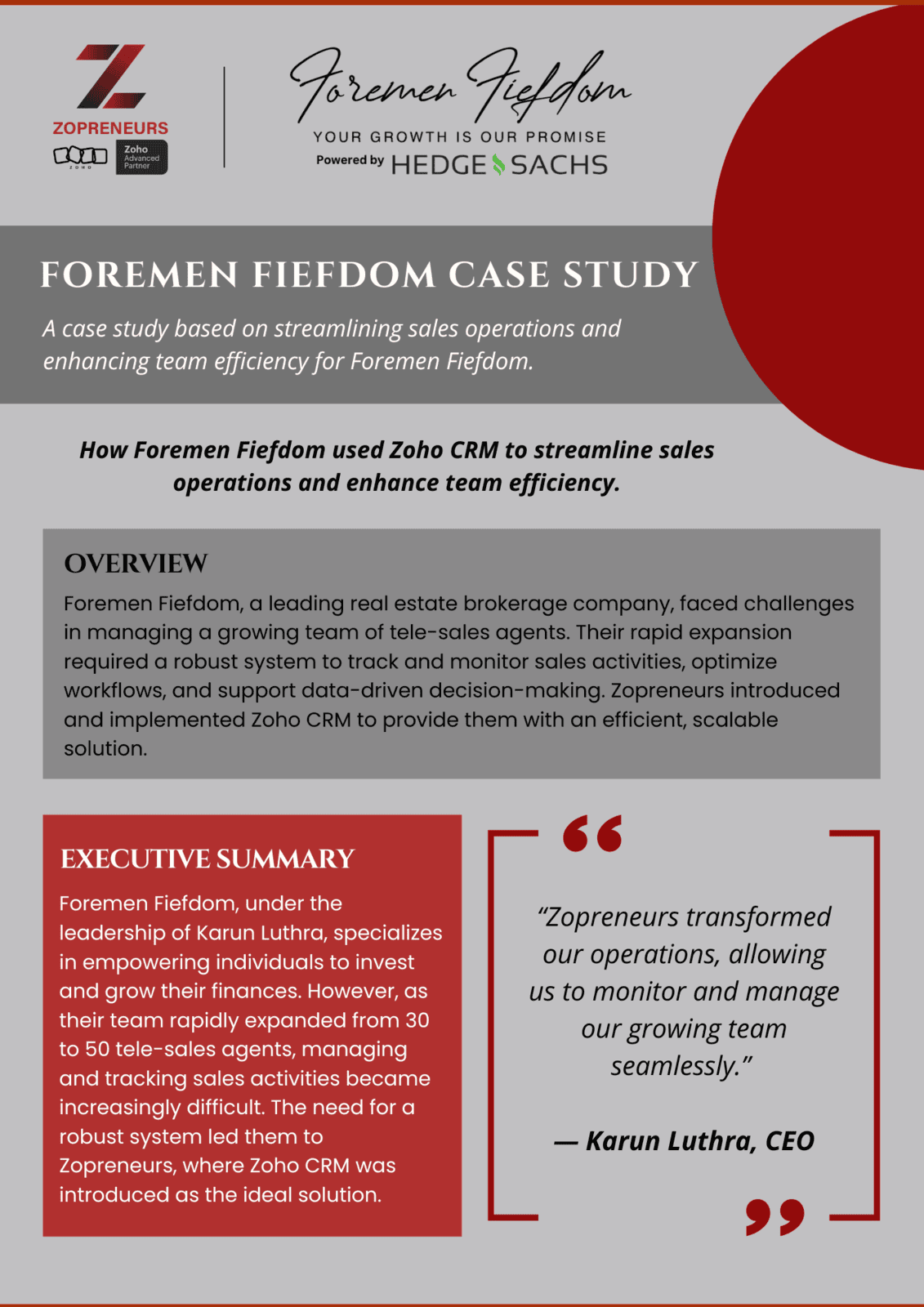 Foremen Fiefdom Case Study