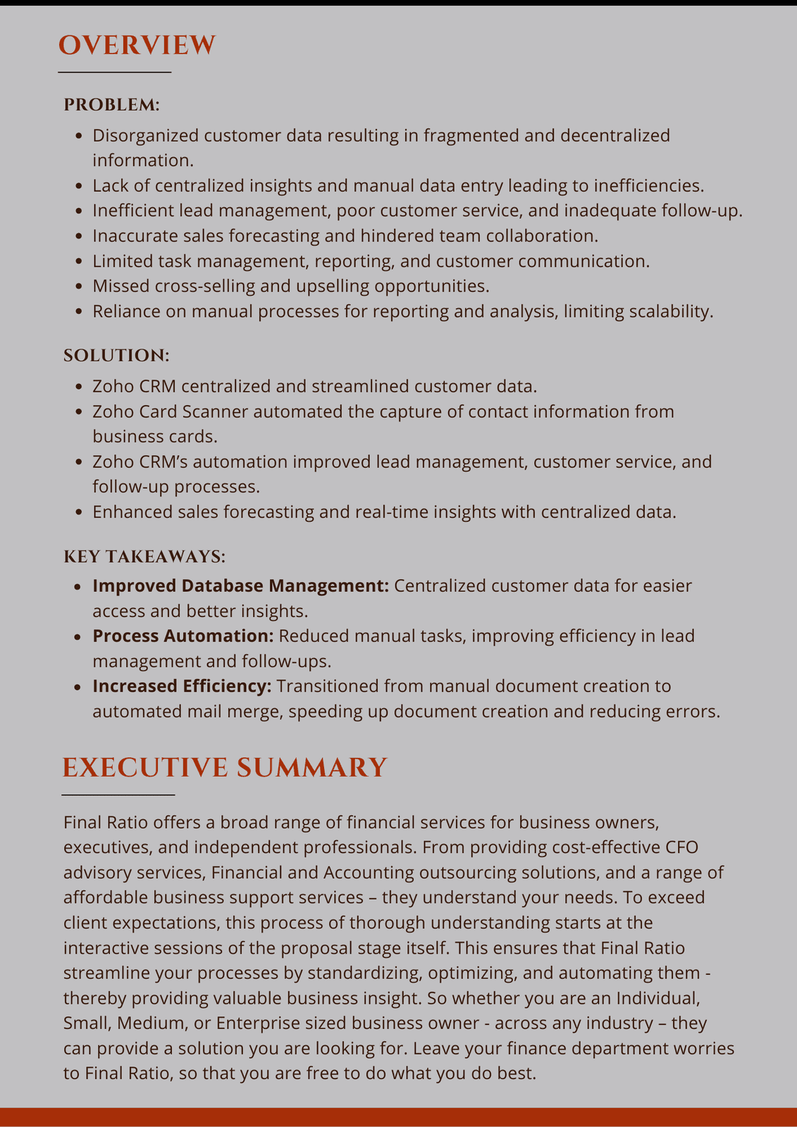 Final Ratio Case Study