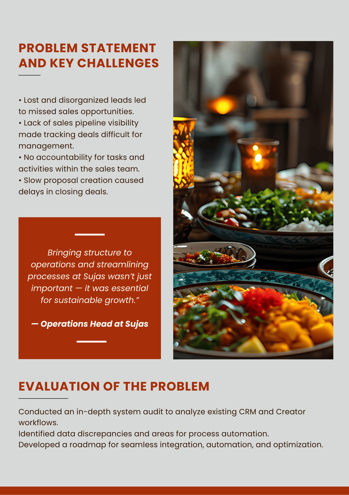 Sujas Kitchen Case Study