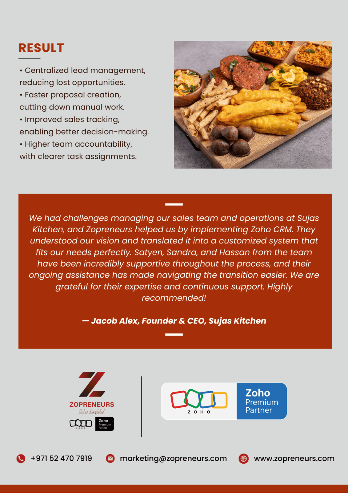 Sujas Kitchen Case Study