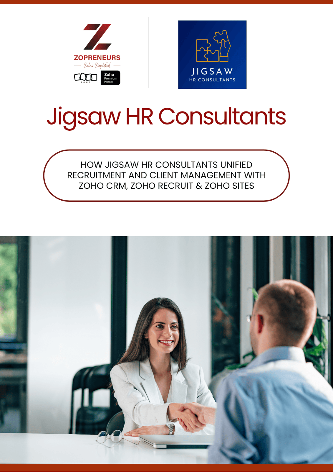 Jigsaw HR Consultants – Zoho CRM Implementation for HR Consultants in UAE